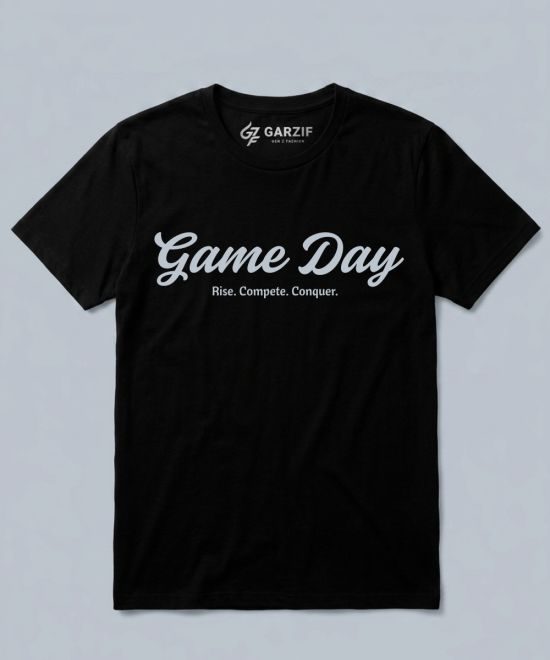 Game-Day-Retro-Script-Black-T-Shirt-AIR-Series