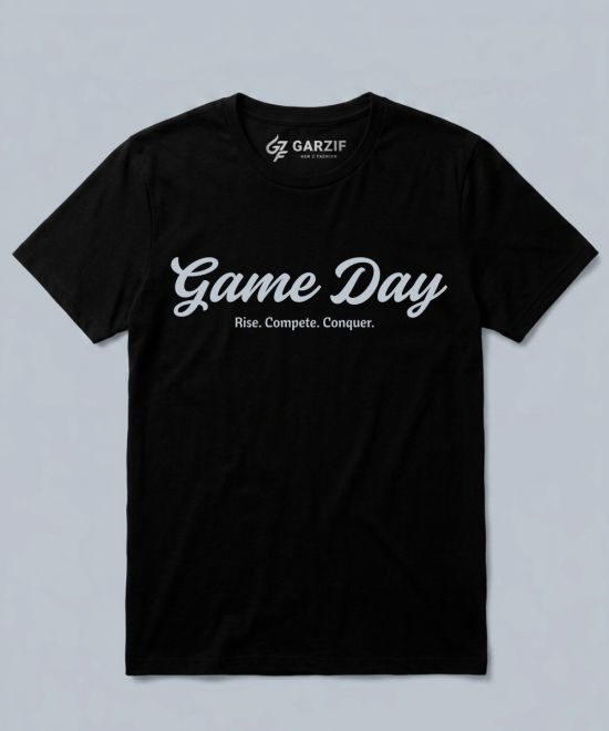 Game-Day-Retro-Script-Black-T-Shirt-AIR-Series